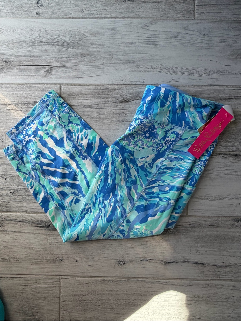 Lilly Pulitzer Women’s Blue UPF 50+ Patterned Leggings